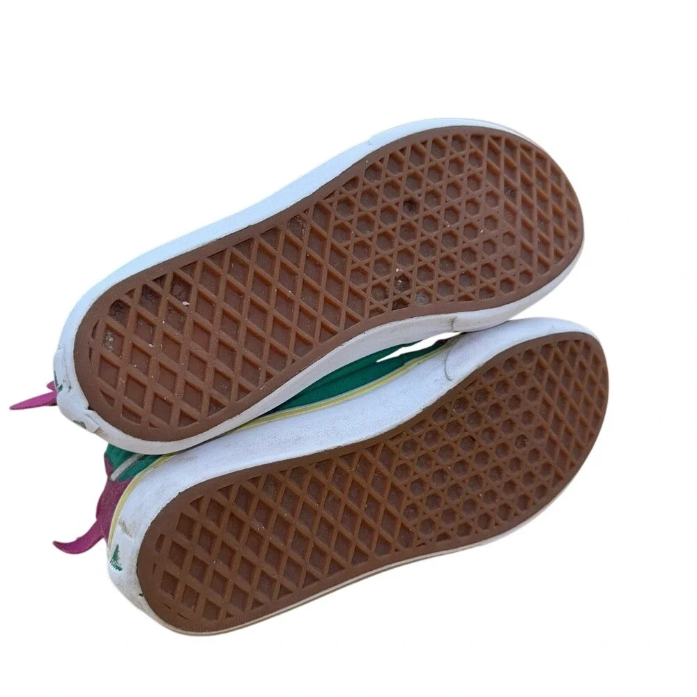Vans Kids Purple & Green Dino Sk8-Hi Reissue 138 Sneakers, Kids Size 3, Preowned
